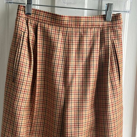 Vintage Laura Ashley Wool Plaid Cuffed Pants - Picture 3 of 8